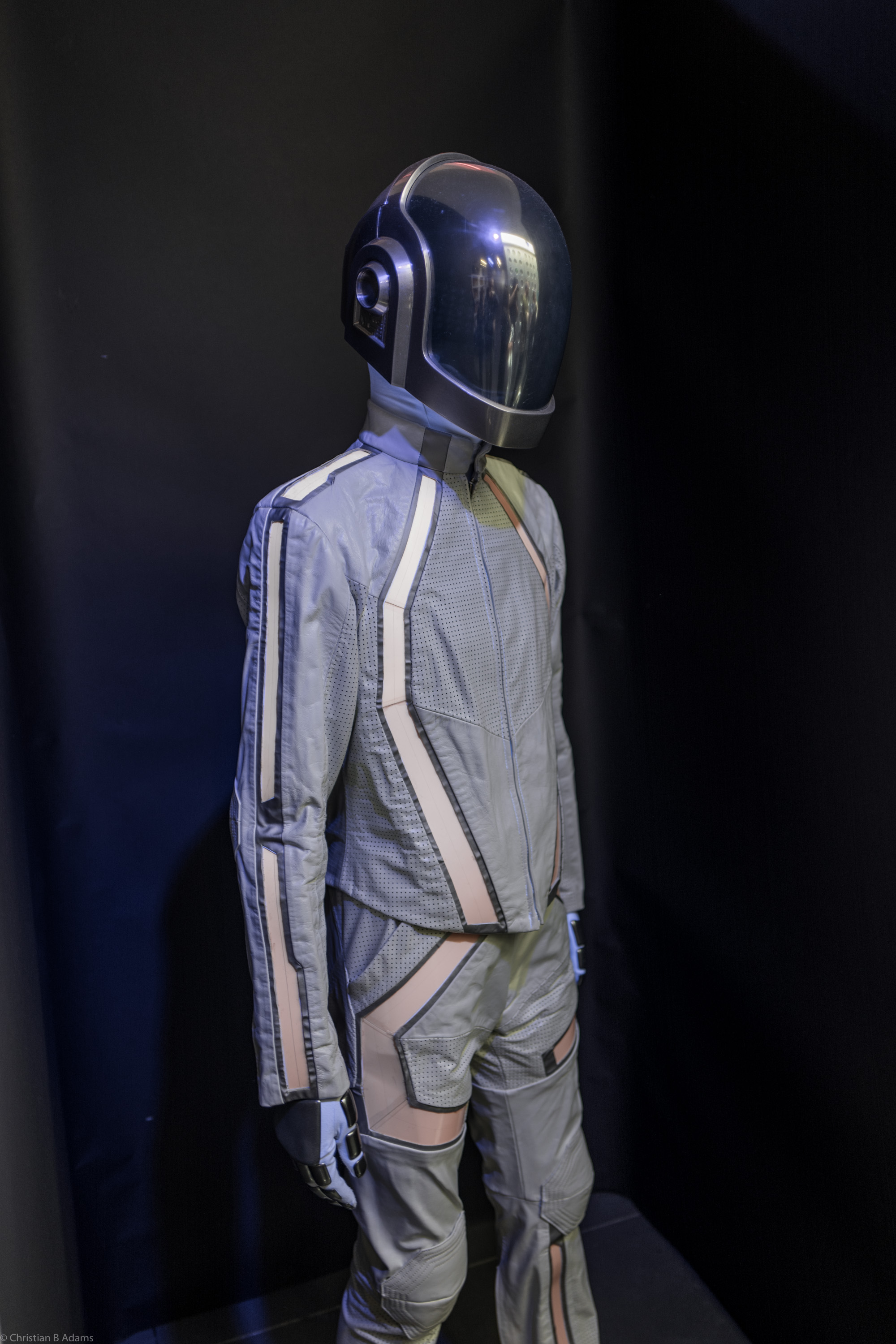 Guy-Manuel de Homem-Christo's Tron: Legacy cameo robot costume at the Daft Punk Pop Up at Maxfield Gallery Los Angeles in February of 2017.